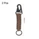 thumbnail image 2 of Uxcell Paracord Llavero, 2 Paquete de Lanyard Trenzado Clip de Llave Cadenas de Supervivencia Marrón, 2 of 6
