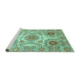 thumbnail image 2 of Ahgly Company Machine Washable Indoor Rectangle Abstract Turquoise Blue Modern Area Rugs, 2' x 3', 2 of 4