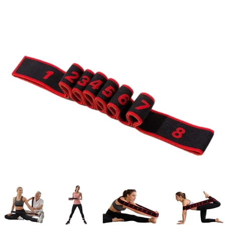 Fitness Resistance Band for Stretching and Yoga with Handle, 8-Level Loop Design,Exercise Bands Resistance, Yoga Straps for Stretching, Ligas De Resistencia para Hacer Ejer