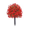 thumbnail image 2 of Flores artificiales, pila de jardín, arbustos verdes artificiales, plantas artificiales decorativas rojo, 2 of 9