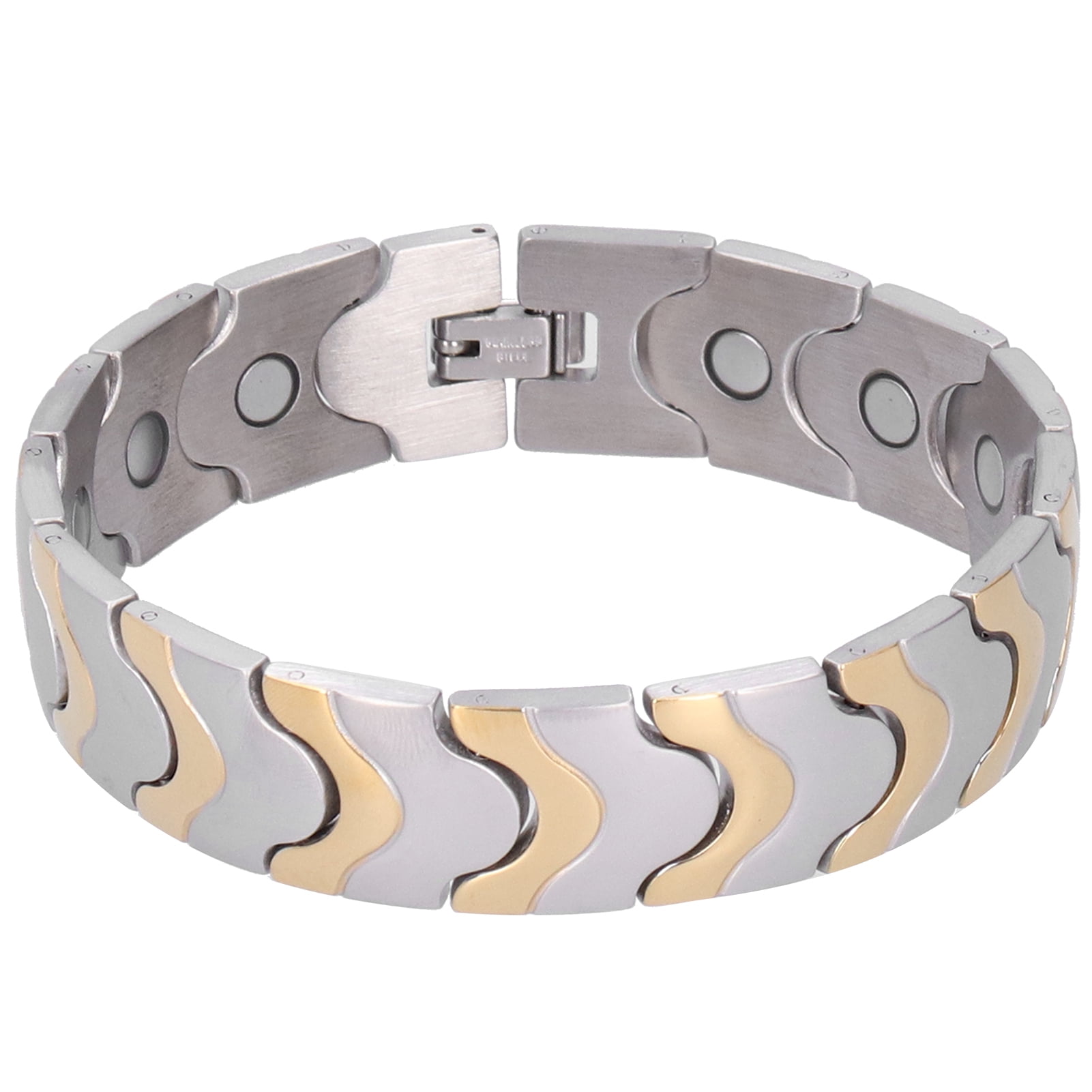 LYUMO Strong Magnet Bracelet,Magnetic Bracelet Single Row 2‑Color