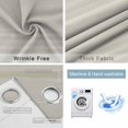 thumbnail image 4 of Grey Striped Blackout Curtains for Bedroom/Living Room, Thermal Insulated Kitchen Curtains, Vintage Stripes Ombre Grommet Darkening Window Treatment Drapes 52"x63"x2, 4 of 8