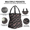 thumbnail image 3 of Pioneer Flower Floral Print Pattern Drawstring Lunch Bag Women - Drawstring Lunch Bag Insulated for Work Office - Stain-Resistant Large Lunchbags for Women with Multi-Pockets, 3 of 6