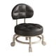thumbnail image 4 of Taburete con ruedas perfecl con respaldo giratorio 360 degree negro, 4 of 8