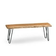 thumbnail image 6 of Alaterre Hairpin Natural Live Edge 48" Bench with Coat Hook Shelf Set, 6 of 6