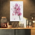 thumbnail image 1 of Pink Flower with Falling Petals - Large Floral Canvas Artwork, 1 of 3