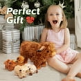 thumbnail image 2 of OUOZZZ 10.2" Highland Cow Stuffed Animal with 4 Babies inside, Cute Highland Cow Plush Toy Gift for Kids, 2 of 6