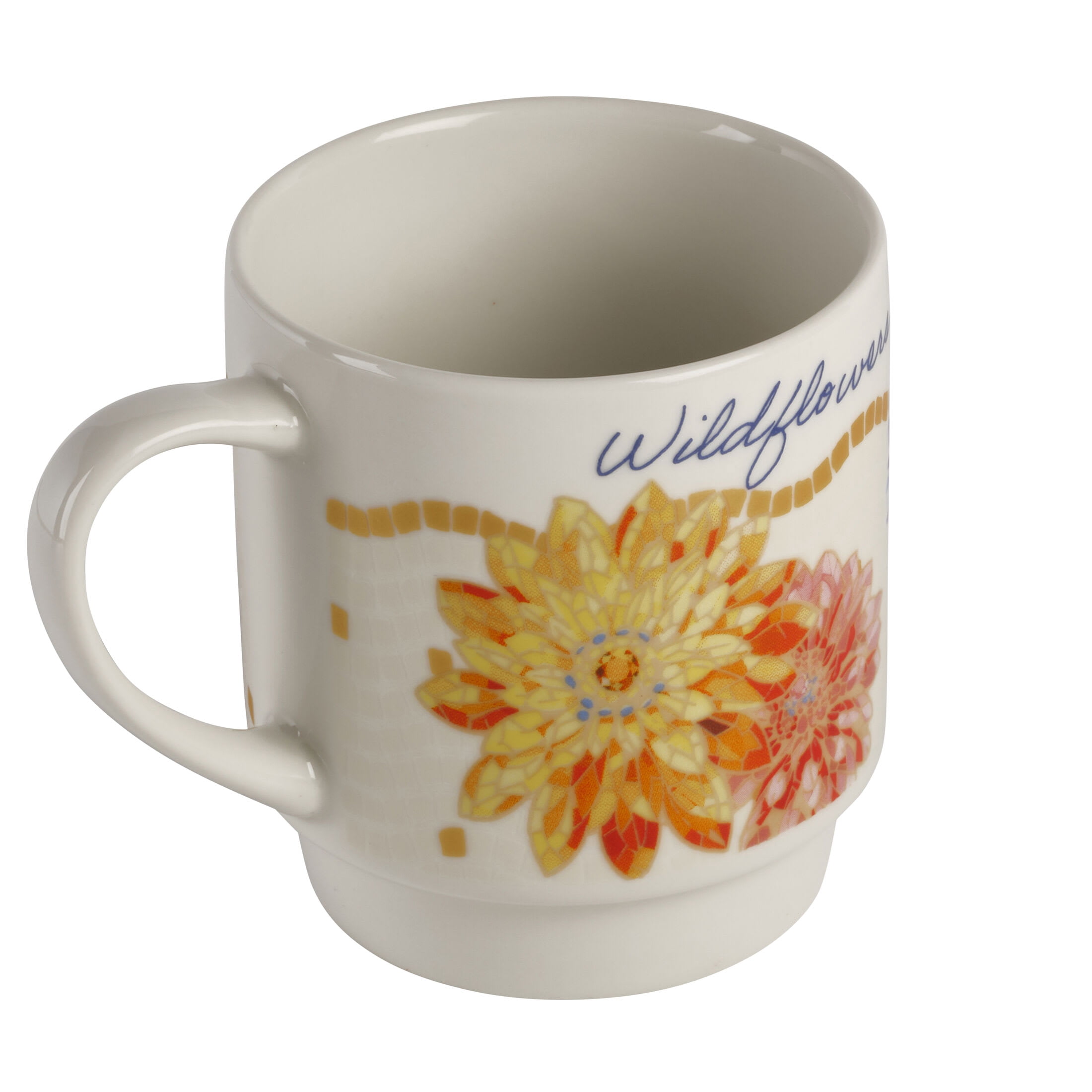 Dolly Parton Jeweled Mosaic 14 oz Mugs with Wire Rack Set of 4