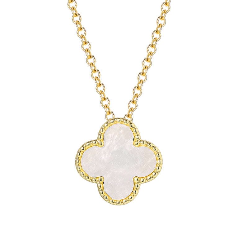 Believe by Brilliance Clover Pendant and Earring Set, Gold photo 3