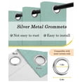 thumbnail image 5 of Linen Mint Green Blackout Curtains for Bedroom - 84 Inch Long Light Blocking 2 Panels Set, Modern Minimalist Pure Solid Color Thermal Insulated Living Room Drapes Grommet Window Curtains 52"x84", 5 of 8