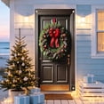 thumbnail image 4 of Ouuluon Festive Christmas Door Cover, 35x71 inch Holiday Curtain for Front Door Wall Party Decoration, 4 of 7