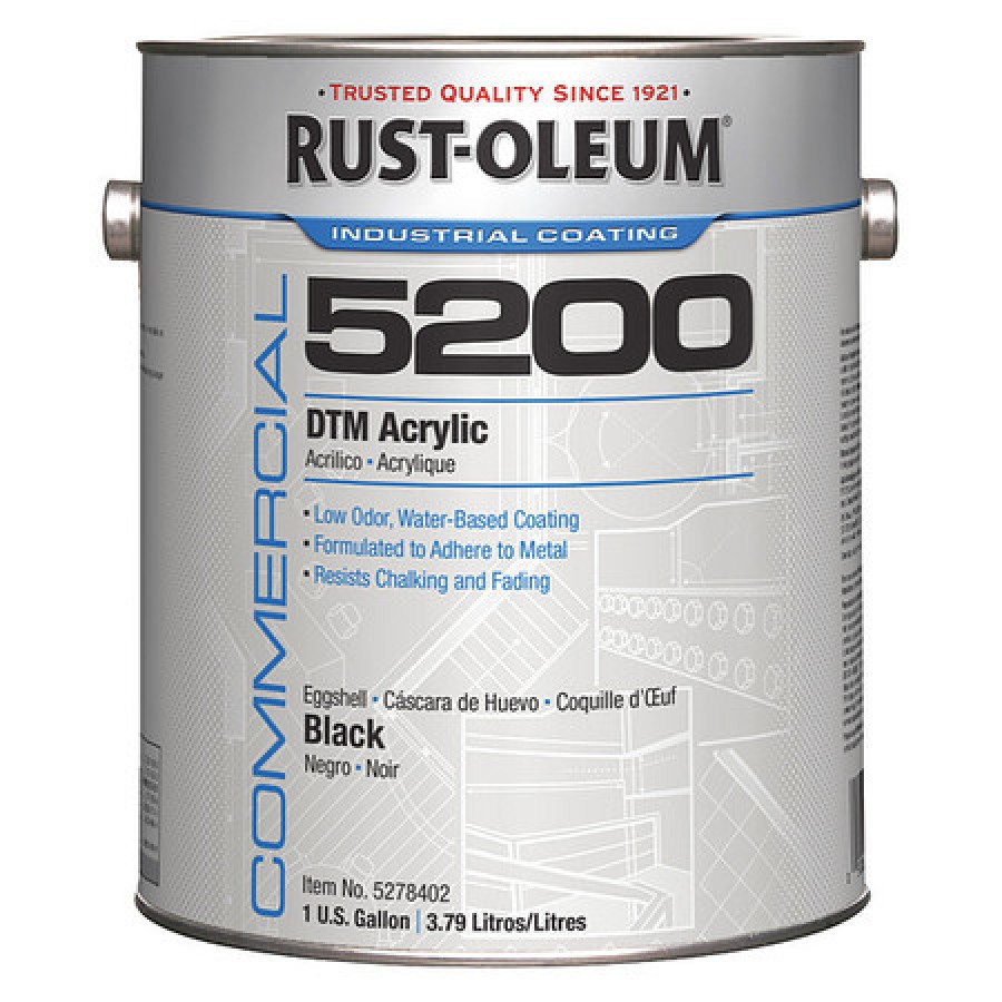RUSTOLEUM 5278402 1 gal. Black Eggshell Latex Interior/Exterior Paint