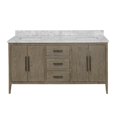 thumbnail image 7 of Parisian 72" Bathroom Vanity with Gray Oak Cabinet and Carrara Marble Top, 7 of 7