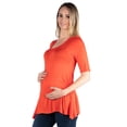 thumbnail image 5 of Maternity Scoop Neck Elbow Swing Tunic Top, 5 of 9