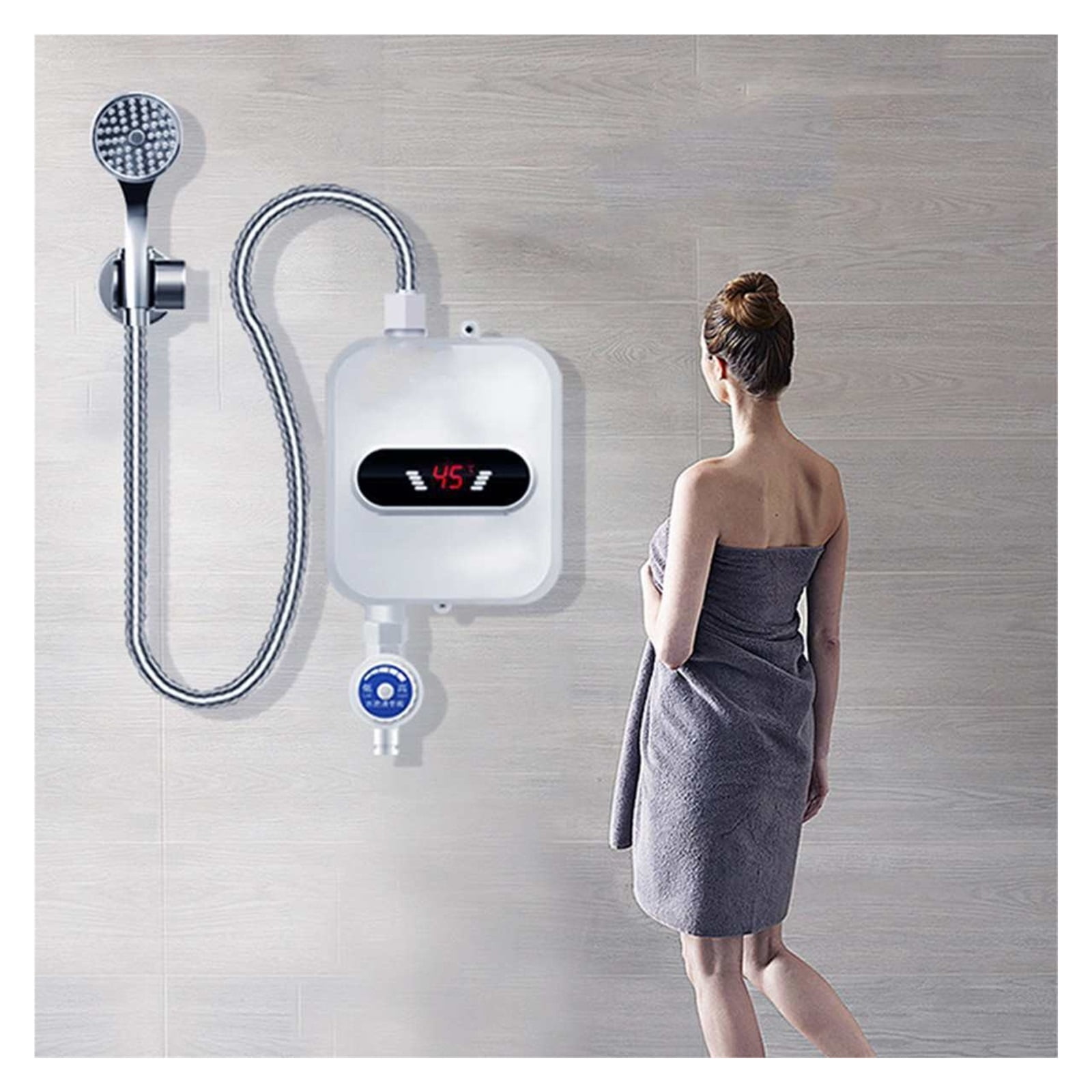 Electric Tankless 3500W Mini Instant Hot Water Heater Kitchen Faucet Tap Heating 3 Seconds Instant Heating ,Safety Protections