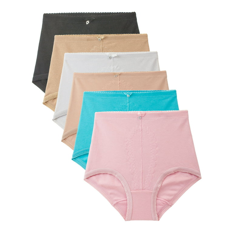 Barbra Women's Panties Light Tummy Control Brief Small to Plus Sizes  Multi-Pack