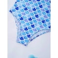thumbnail image 7 of Zaldita Kids Girls Ruffle Trim One Piece Swimsuits Hawaiian Flounce Swimwear Bathing Suits Blue Fish Scales 14, 7 of 7