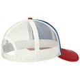 thumbnail image 3 of Patriotic Heart Patch USA Flag Trucker Mesh-Back Adult Hat Cap - Flame Red/Black, 3 of 5
