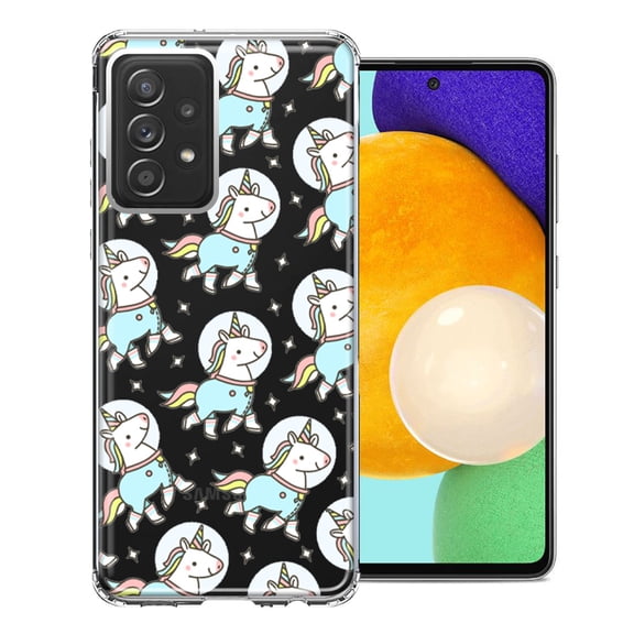 MUNDAZE For Samsung Galaxy A72 Space Unicorns Design Double Layer Phone Case Cover