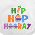 thumbnail image 4 of Inktastic Easter Hip Hop Hooray with Eggs and Carrot Boys or Girls Baby Bib, 4 of 4