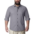 thumbnail image 7 of Mens Big and Tall Classic Fit Dress Shirt Button Down Long Sleeve Collar Shirt Gray 8XL, 7 of 7