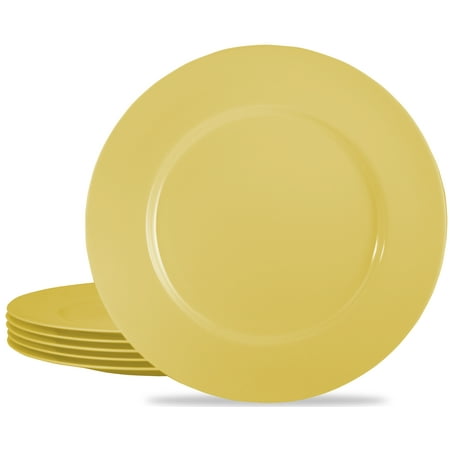 - Calypso Basics, 6pc Melamine Salad Plate Set, Lemon