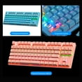 thumbnail image 4 of BAJEAL 87 Keys Wired Mechanical Keyboard Mixed Light Mechanical Keyboard with Mechanical Blue Switch Suspension Button Pink, 4 of 8