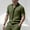Army Green#09, variant on Handshe Men's Summer Solid Color Short Sleeved Lapel Button Cardigan Pocket Fashionable Blouse Shirt