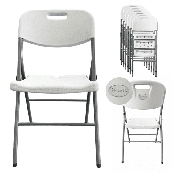 Silla Plegable Blanco INMATMEX Silla multiusos