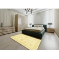 thumbnail image 5 of Ahgly Company Machine Washable Indoor Rectangle Abstract Chrome Gold Yellow Area Rugs, 8' x 10', 5 of 7