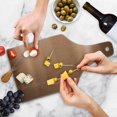 thumbnail image 4 of Abstract Cutting Board, Indusrial Plate Facade Illustration Tough Construction Element Modern, Tempered Glass Cutting and Serving Board, Wine Bottle Shape, Pale Coral Chocolate, by Ambesonne, 4 of 5