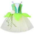thumbnail image 3 of Disfraz de hada Tiana Tinker de rana para niñas, ropa de cosplay para fiesta de cumpleaños de Halloween, vestido de princesa con tutú de hada de duendecillo de flores para niños, 3 of 5