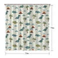 thumbnail image 5 of Light Green Dinosaurs Volcanoes Pattern Shower Curtain 72"x72" ,Bathroom Decorative Shower Curtains Set with 12 Hooks,Modern Waterproof Washable Shower Curtain, 5 of 6