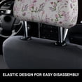 thumbnail image 4 of Kdxio Orchids Flowers Pattern Print 2 Piece Car Head Rest Covers Set Auto Front/Rear Seats Headrest Cover Universal Fit Most Cars,Sedan, SUV, 4 of 9