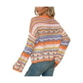 thumbnail image 6 of Womens Y2K Crochet Crop Top See Through Hollow Out Sweater Pullover Long Sleeve Knit Color Block Casual Streetwear, 6 of 7