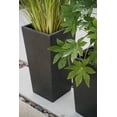 thumbnail image 2 of XBrand Modern Nested Black Square Flower Pot Planter, Set of 2 Different Sizes, 29 Inch & 24 Inch Tall, 2 of 7