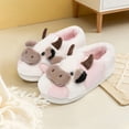 thumbnail image 4 of Cow Slippers for Girls Boys, Plush Soft Non-Slip Cute Cartoon Fuzzy Kids Cow House Slipper Toddler Cows Animal Funny Winter Warm Home Shoes Indoor Outdoor, 4 of 7