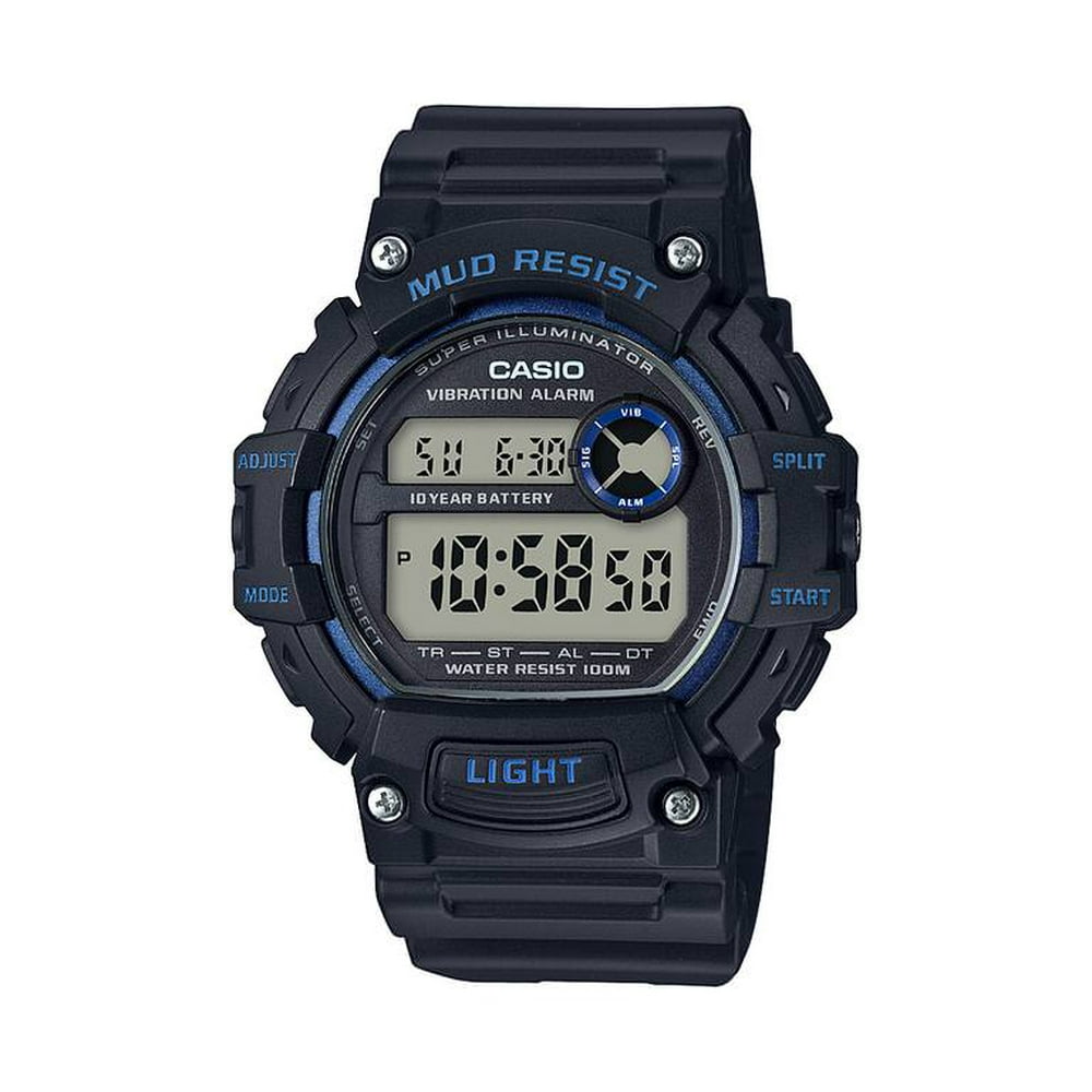Casio - Casio Men's Mud-Resistant Sport Watch, Black/Blue TRT110H-2AV - Walmart.com - Walmart.com