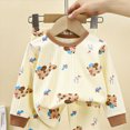 thumbnail image 5 of TOWED22 Toddler Baby Girl Boy Winter Clothes 2 Piece Cartoons Graphics Long Sleeve Sweatshirt Tops Elastic Waist Pants Set Fall Outfit Clothing(Coffee,11-12 Y), 5 of 5