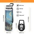 thumbnail image 3 of BZSMCE Sport Bottle Moonlit Whiskers in Bloom Outdoor sports Water Bottle Size: 10.4x3in, 3 of 7
