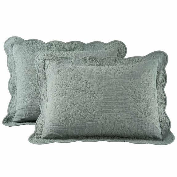 Better Homes & Gardens Paisley Medallion Cotton Pillow Shams, Standard, Green, 2 Pack