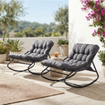 thumbnail image 4 of Ktaxon Rocking Chair with Cushion for Indoor Patio Lounge Rocker, Gray, 4 of 9
