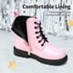 thumbnail image 3 of Botas DREAM PAIRS para Niñas Combat Cortas Rosas Talla 8 para Niños Pequeños, 3 of 6