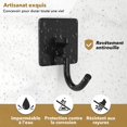 thumbnail image 3 of Ganchos adhesivos de superficie mate, ganchos resistentes para múltiples aplicaciones sin necesidad de taladrar, ganchos de acero inoxidable que ahorran espacio para abrigos y toallas en baños y, 3 of 5