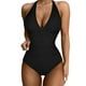 thumbnail image 1 of Bikini De Una Pieza Traje de baño de verano para mujer, traje de baño de cintura alta sin espalda, ropa de playa (negro XL) Ygjytge para Mujer Negro Única, 1 of 7