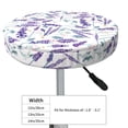 thumbnail image 4 of Disketp Lavender Flowers Funda Redonda para Taburete, Funda de Cojín para Silla de Bar Suave y Elástica-12 inch, 4 of 7