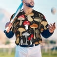 thumbnail image 4 of Fotbe Various Mushrooms Baseball Jersey Shirt for Men and Women, Casual Short Sleeves Button Down T-Shirt-XX-Large, 4 of 9