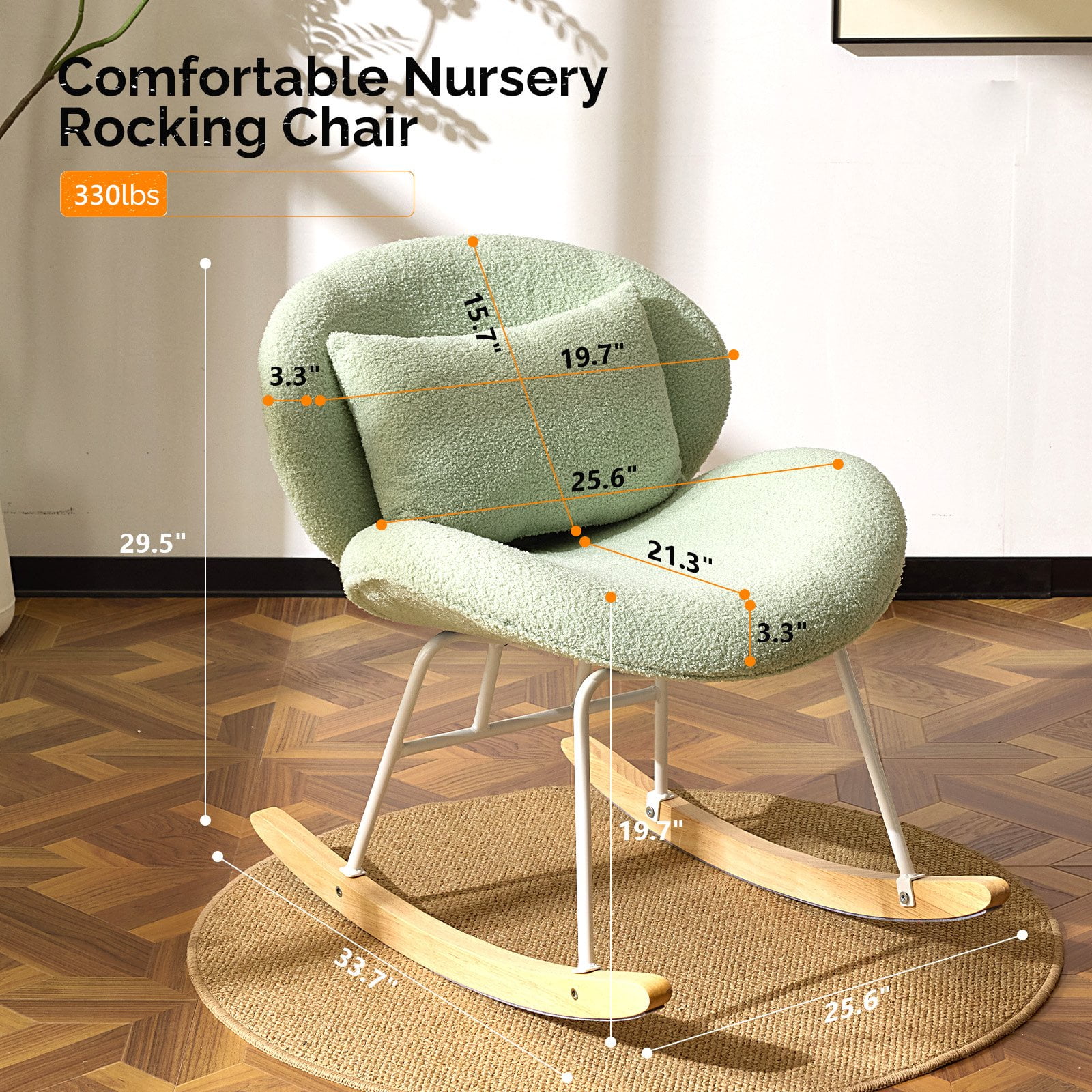 小物 Rockin'Chair Ktaxon Rocking Accent Chair with Padded Seat, Cute Cozy Nest