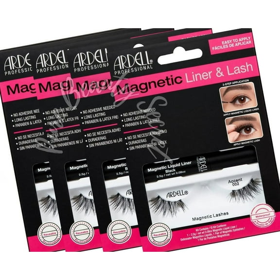 Ardell - Magnetic Liquid Liner & Lash - Accent 002 x 4