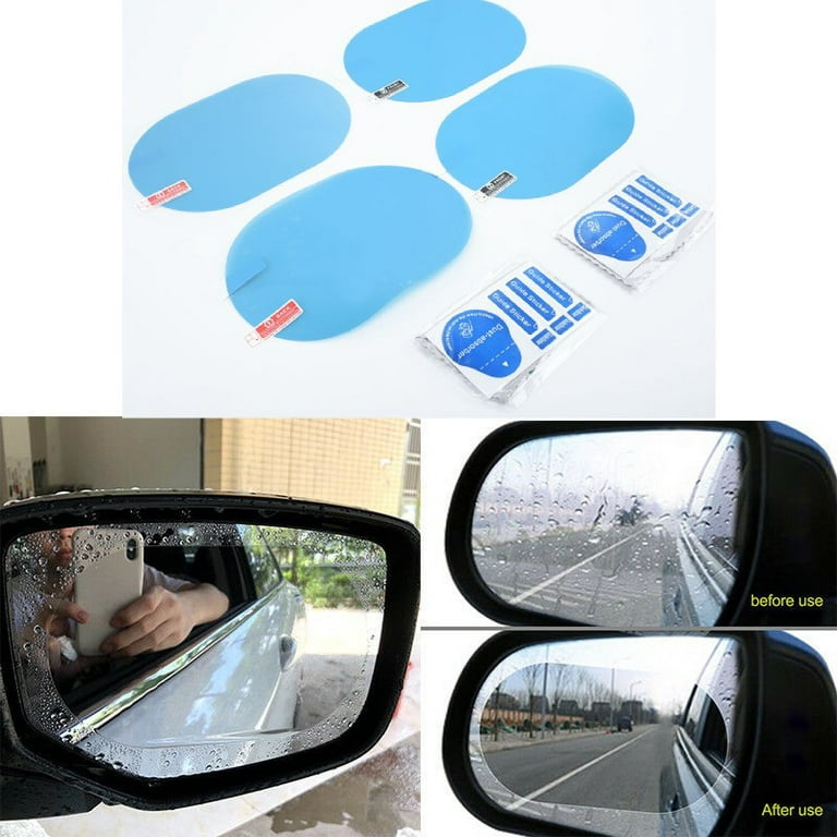 Fule 4pcs Set HD PET Nano Anti-Fog Anti-Glare Car Rear View Mirror  Protective Film 